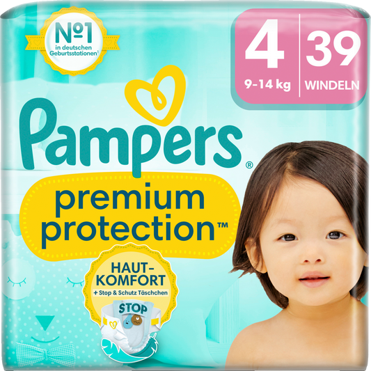 Pampers Premium Protection T4 Maxi 9-14kg (39 pces) Sachet