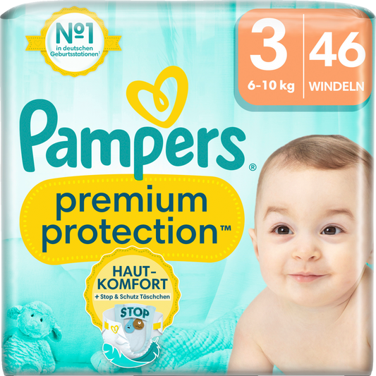 Pampers Premium Protection T3 Midi 6-10kg (46 pces) Sachet