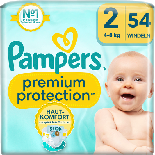 Pampers Premium Protection T2 Mini 4-8kg (54 pces) Sachet