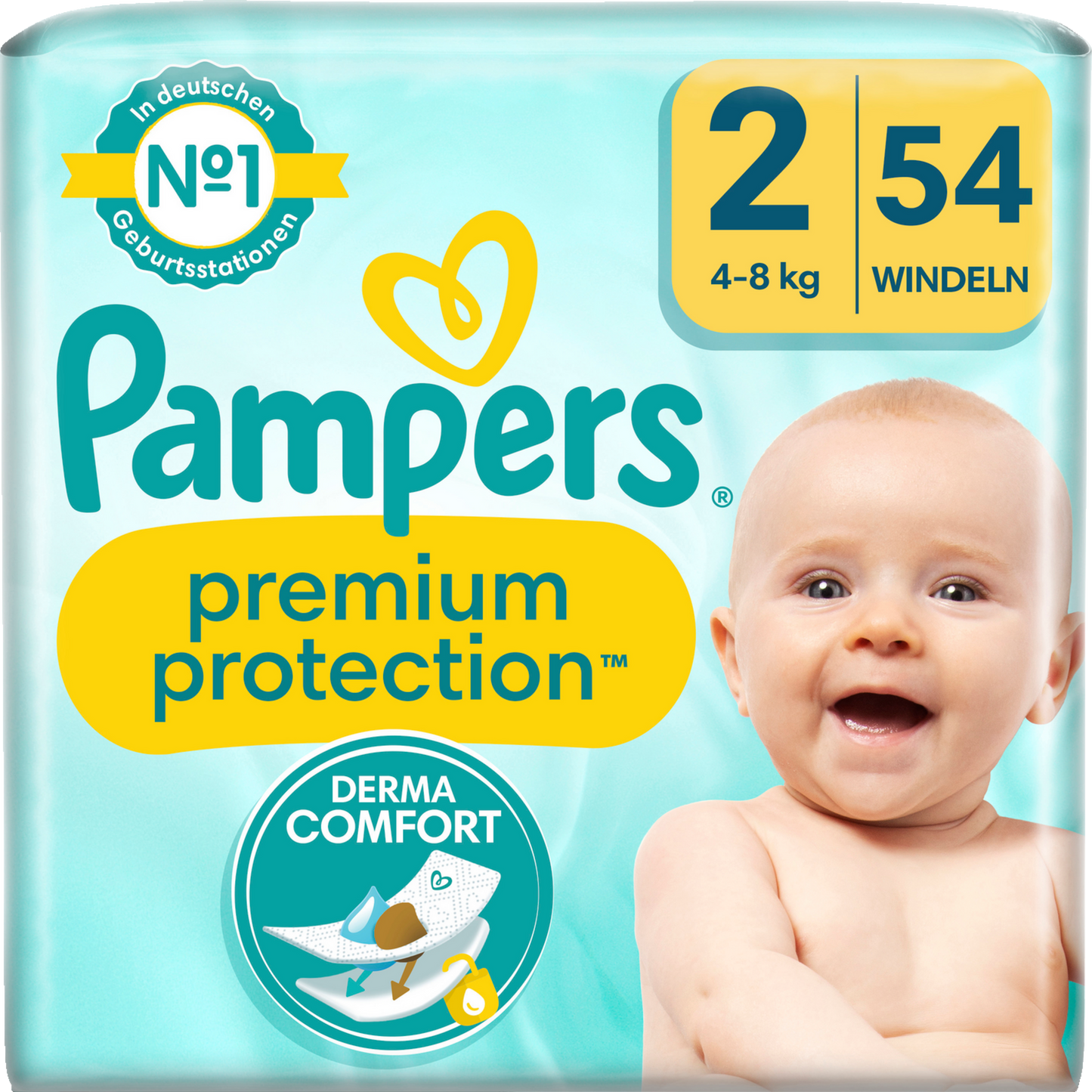 Pampers Premium Protection T2 Mini 4-8kg (54 pces) Sachet