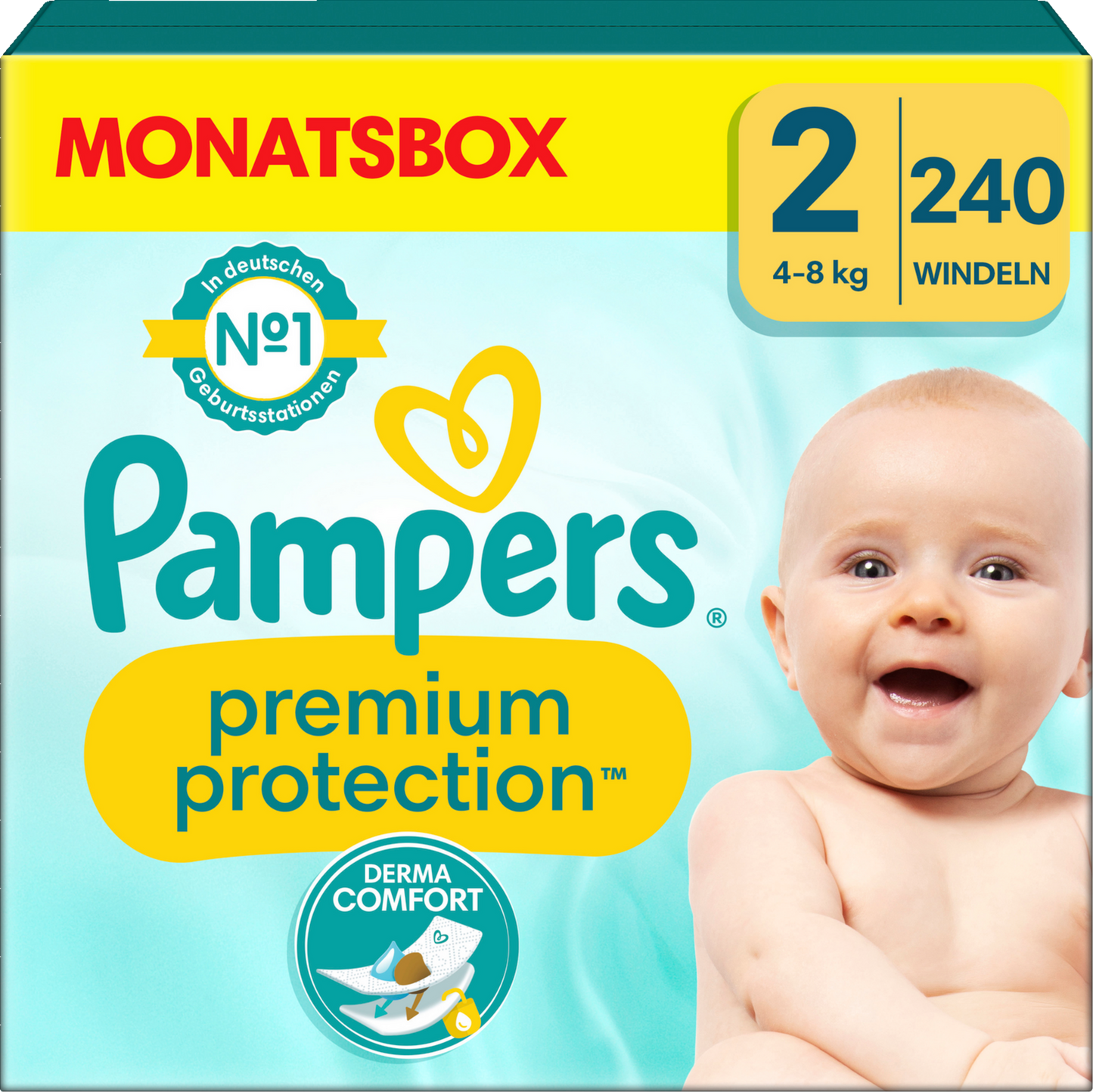 PROMOTION Pampers Premium Protection Pack mensuel T2 + Seaux à couches Sangenic