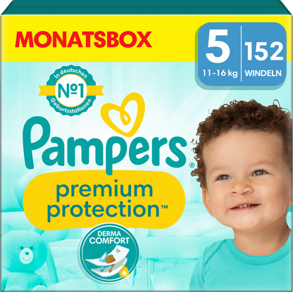 PROMOTION Pampers Premium Protection Pack mensuel T5 + Seaux à couches Sangenic