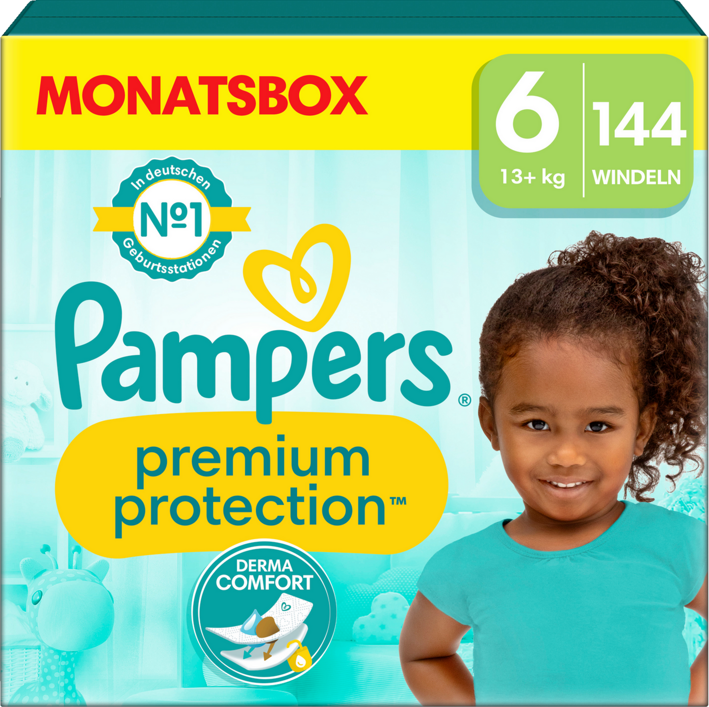 PROMOTION Pampers Premium Protection Pack mensuel T6 + Seaux à couches Sangenic