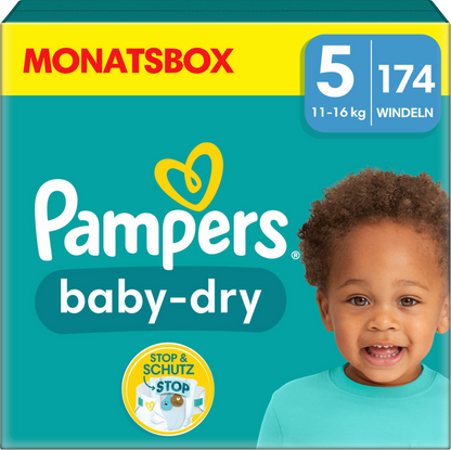 PROMOTION Pampers Baby Dry Pack mensuel T5 + Seaux à couches Sangenic