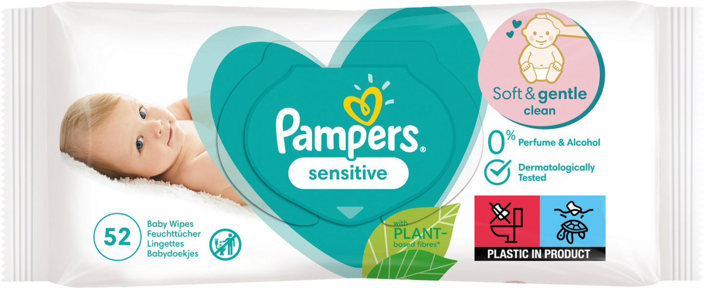 Pampers Lingettes humides Sensitive (52 pces)