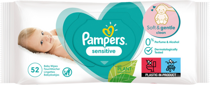 Pampers Lingettes humides Sensitive (52 pces)