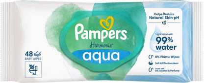 Pampers Harmonie Aqua Lingettes (15 x 48 pces)