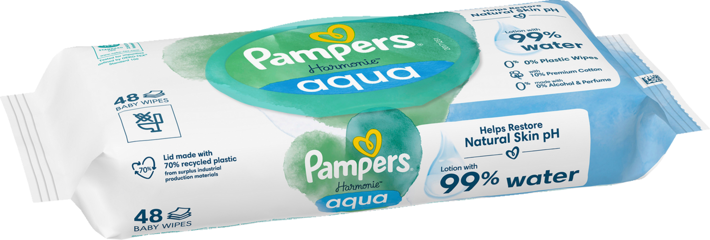 Pampers Harmonie Aqua Lingettes (48 pces)