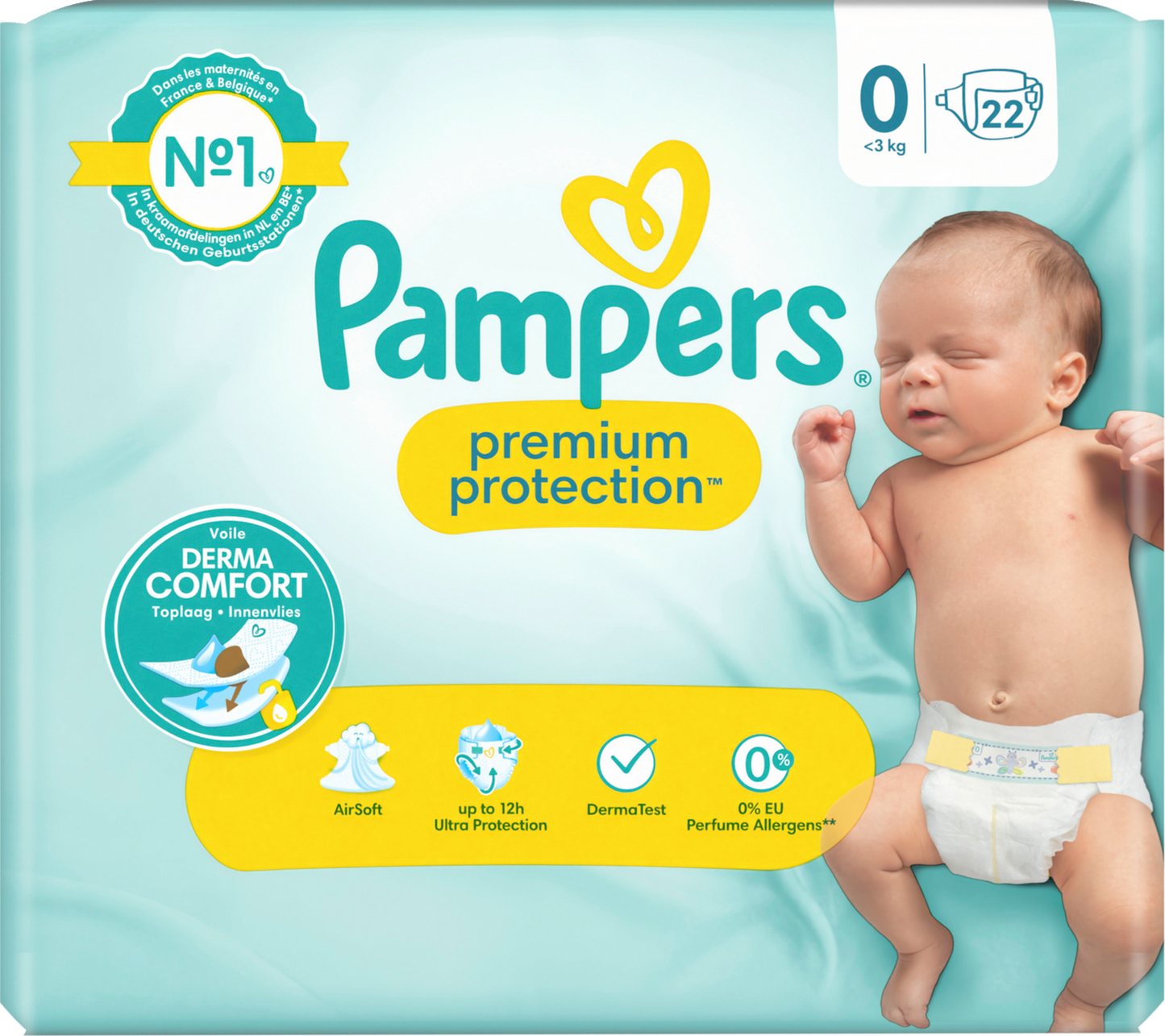 Pampers Premium Protection T0 Micro <3 kg (22 pces) Sachet