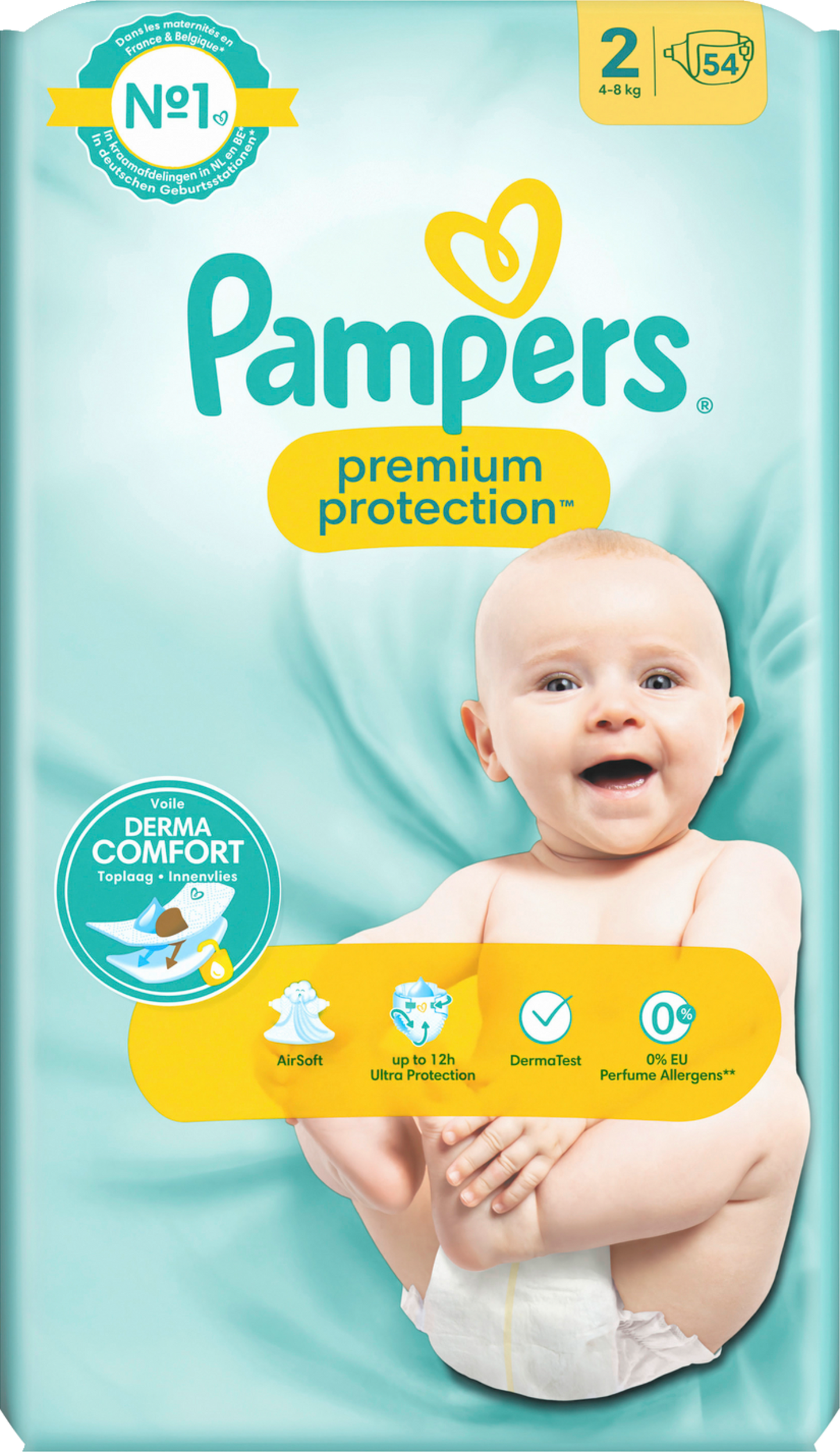 Pampers Premium Protection T2 Mini 4-8kg (54 pces) Sachet