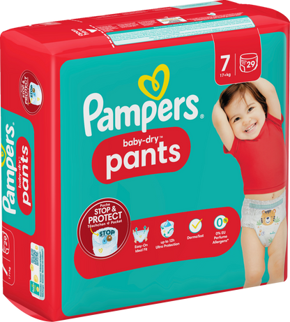 Pampers Baby-Dry PANTS T7 XXL +17kg (3 x 29 pces)