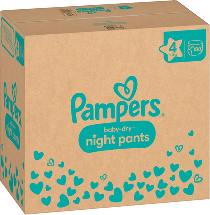 Pampers Baby-Dry Night Pants T4 Maxi 9-15kg (180 pces) Pack mensuel
