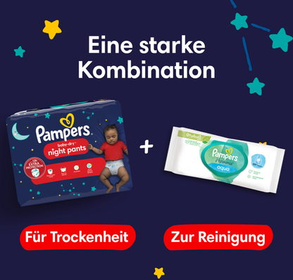 Pampers Baby-Dry Night Pants T4 Maxi 9-15kg (180 pces) Pack mensuel