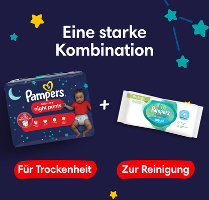 Pampers Baby-Dry Night Pants T6 XL 15+kg (138 pces) Pack mensuel