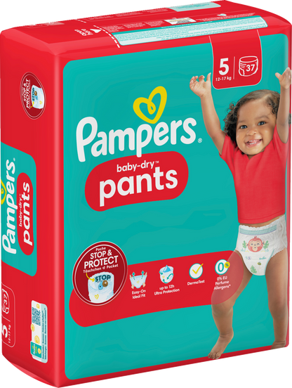 Pampers Baby-Dry PANTS T5 Junior 12-17kg (37 pces) Sachet