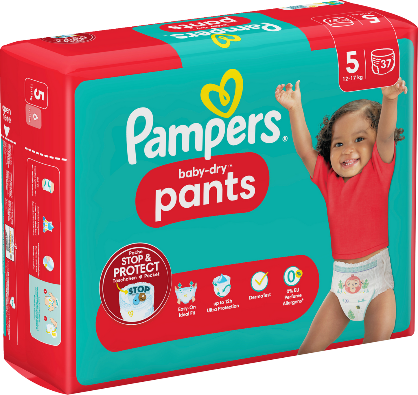 Pampers Baby-Dry PANTS T5 Junior 12-17kg (37 pces) Sachet