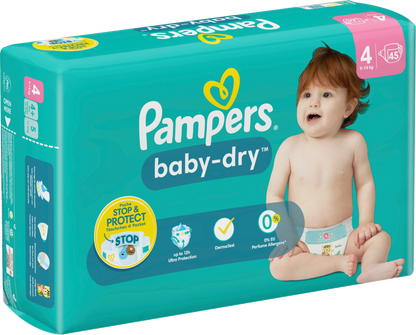 Pampers Baby-Dry T4 Maxi 9-14kg (45 pces) Sachet