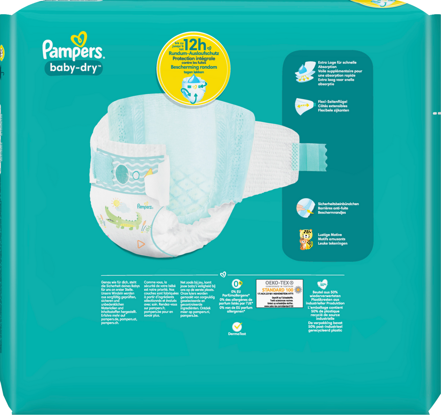 Pampers Baby-Dry T6 Extra Large 13-18kg (34 pces) Sachet