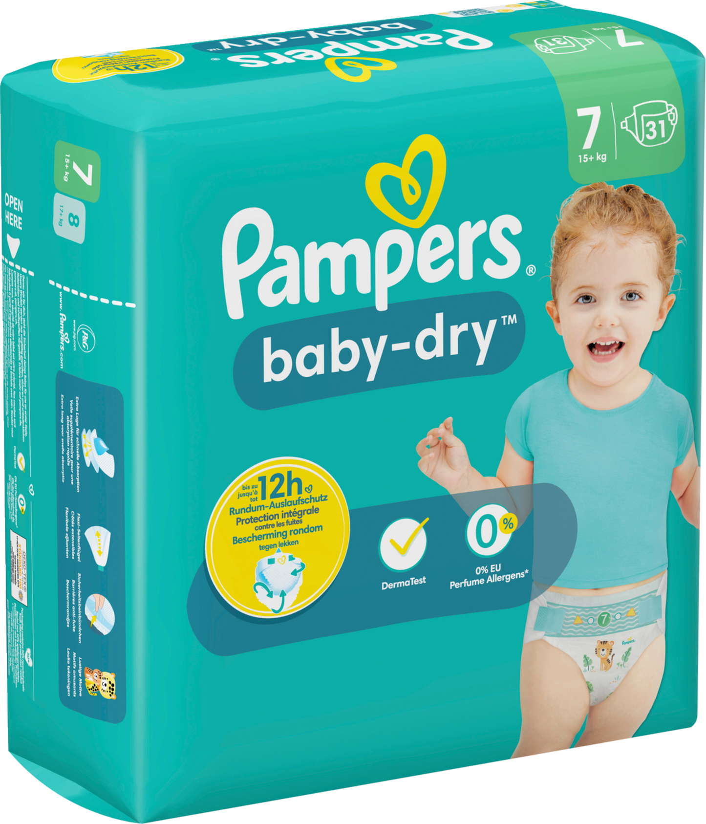 Pampers Baby-Dry T7 XXL 15+kg (31 pces) Sachet