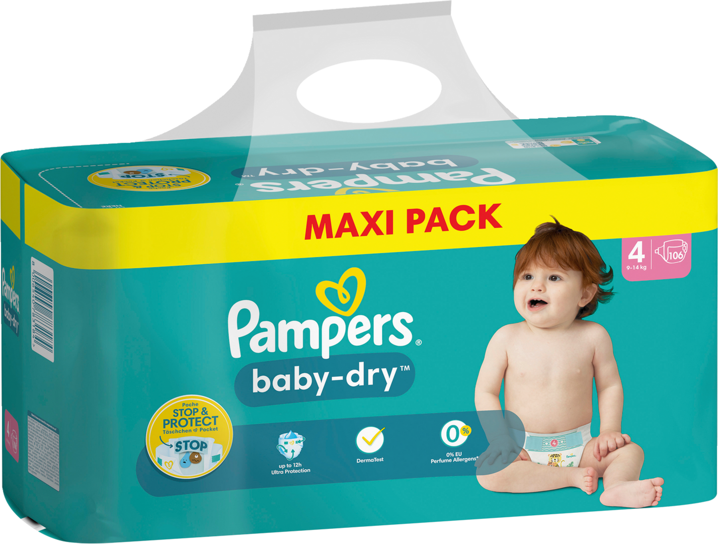 Pampers Baby-Dry T4 Maxi 9-14kg (106 pces) Maxi Pack