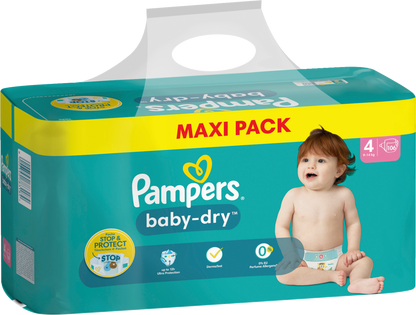 Pampers Baby-Dry T4 Maxi 9-14kg (106 pces) Maxi Pack