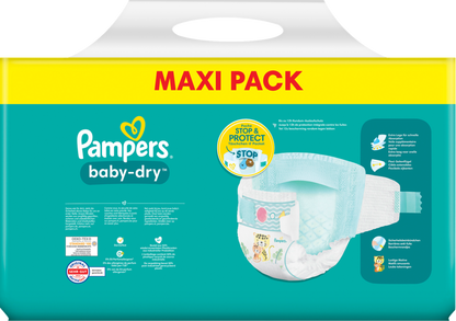 Pampers Baby-Dry T4+ Maxi Plus 10-15kg (94 pces) Maxi Pack