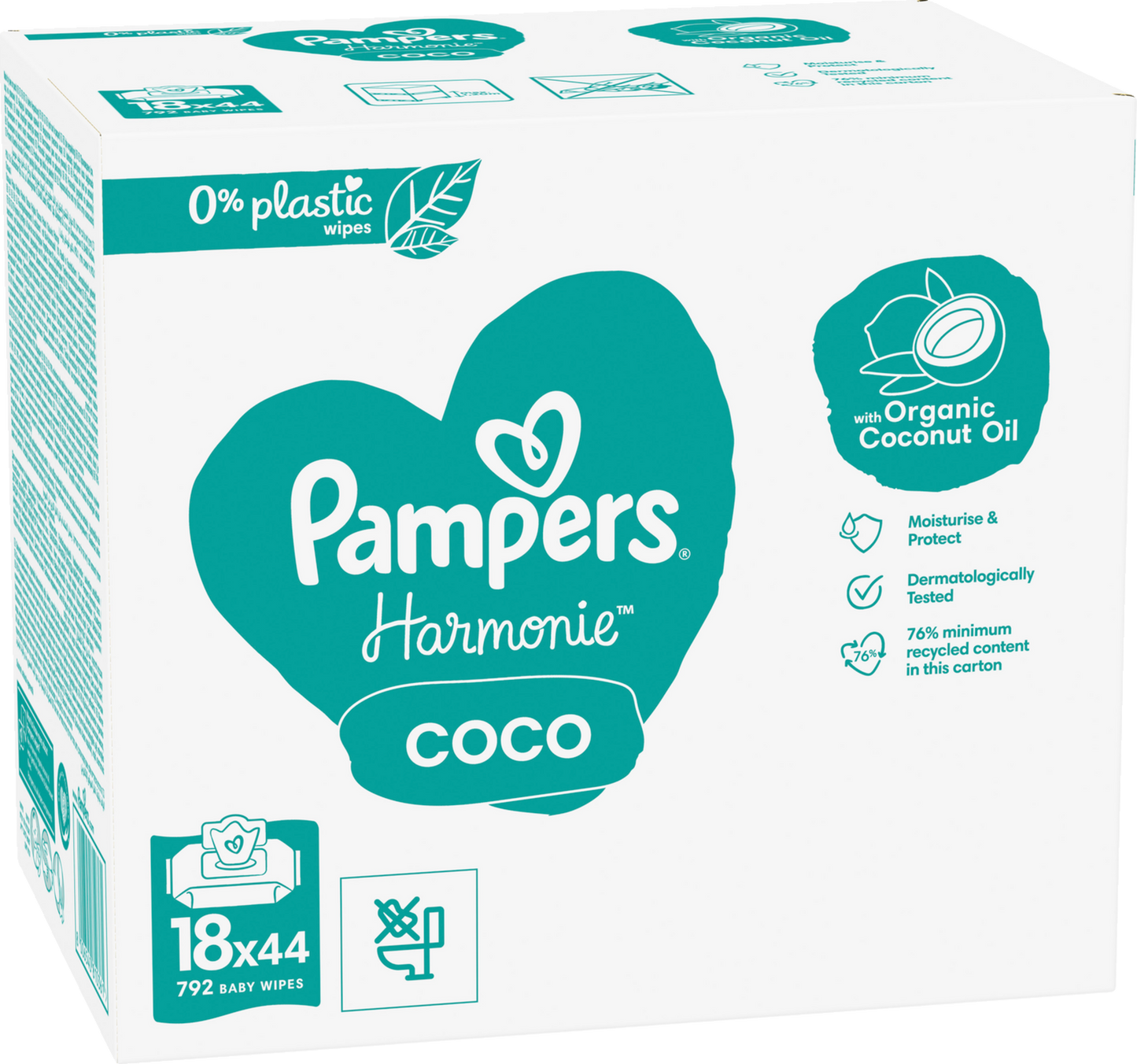 Pampers Harmonie Coco Lingettes (18 x 42 pces)