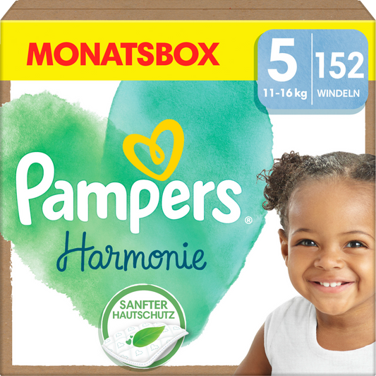 Pampers Harmonie T5 Junior 11-16kg (152 pces) Pack mensuel