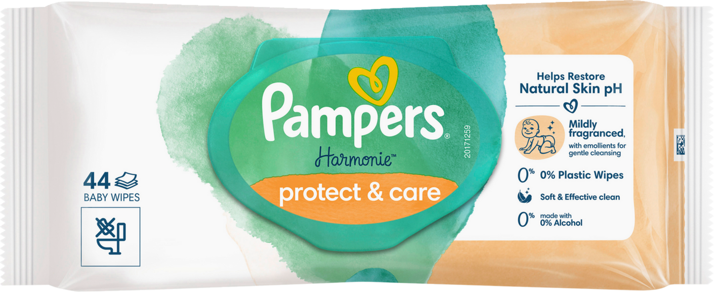 Pampers Harmonie Protect & Care Lingettes (44 pces)