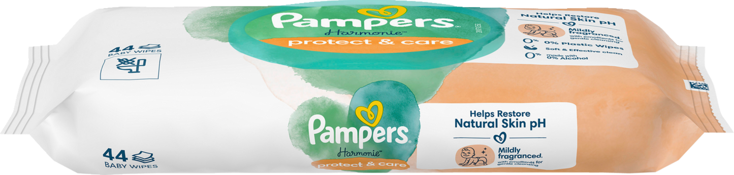 Pampers Harmonie Protect & Care Lingettes (44 pces)