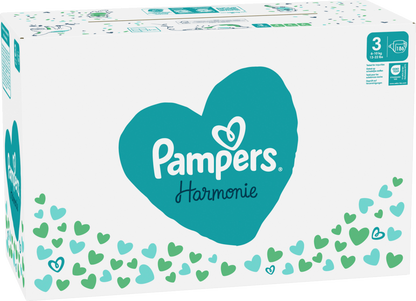 Pampers Harmonie T3 Midi 6-10kg (186 pces) Pack mensuel