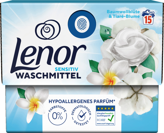 Lenor All-in-1 Pods Sensitive 15 Charges de Lavage