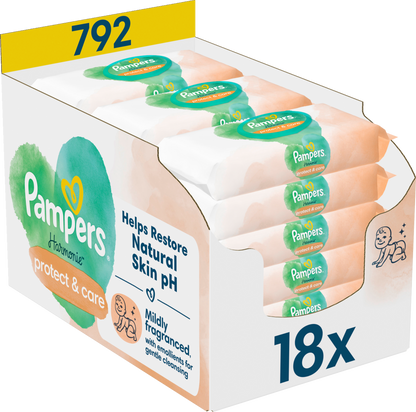 Pampers Harmonie Protect & Care Lingettes (18 x 44 pces)