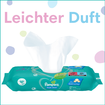 Pampers Fresh Clean Lingettes (15 x 80 pces)