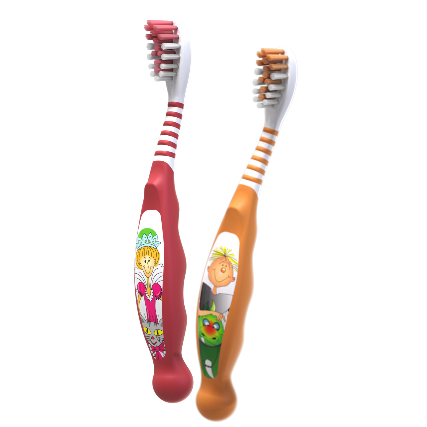 Brosses à dents pour enfants 3-7 ans Chevalier & Fée des dents assortises (100 pces)