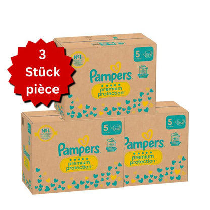 Pampers Premium Protection T5 Junior 11-16kg (3x152 pces) PROMOTION 3 boîtes mensuelles