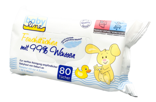 Babyline Lingettes 99% d'eau (80 pces)