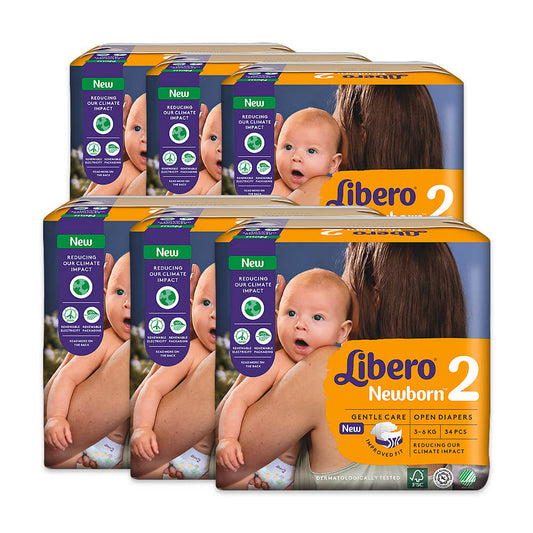 Libero T2 Mini 3-6 kg (6 x 34 pces) Carton