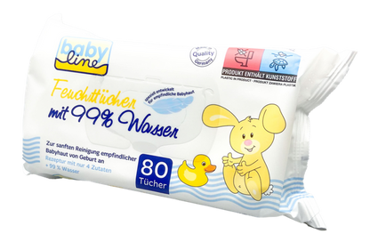 Babyline Lingettes 99% d'eau (12 x 80 pces)