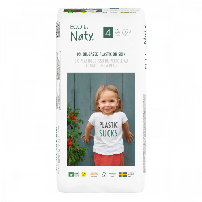 Naty Couches Écologiques T4 Maxi (7-16kg) Carton (4 X 44 pces)