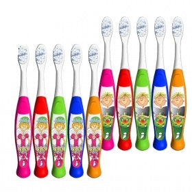 Brosses à dents pour enfants 3-7 ans Chevalier & Fée des dents assortises (100 pces)
