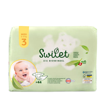 Swilet - La couche Écologiques  T3 Midi 5-9Kg (44 pces) Sachet