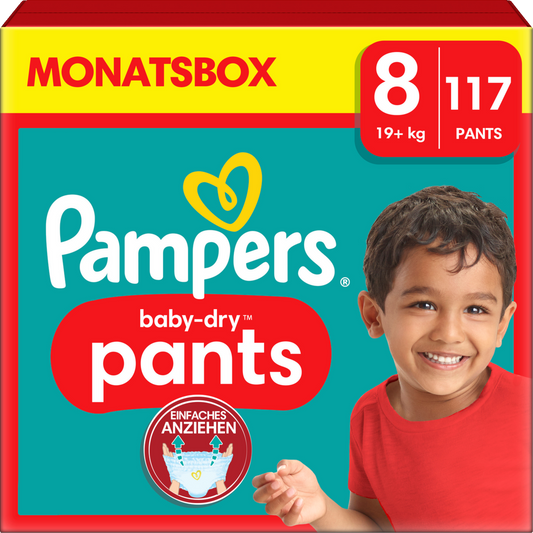 Pampers Baby-Dry PANTS Gr. 8 XXXL 19+kg (117 pces) pack mensuelle