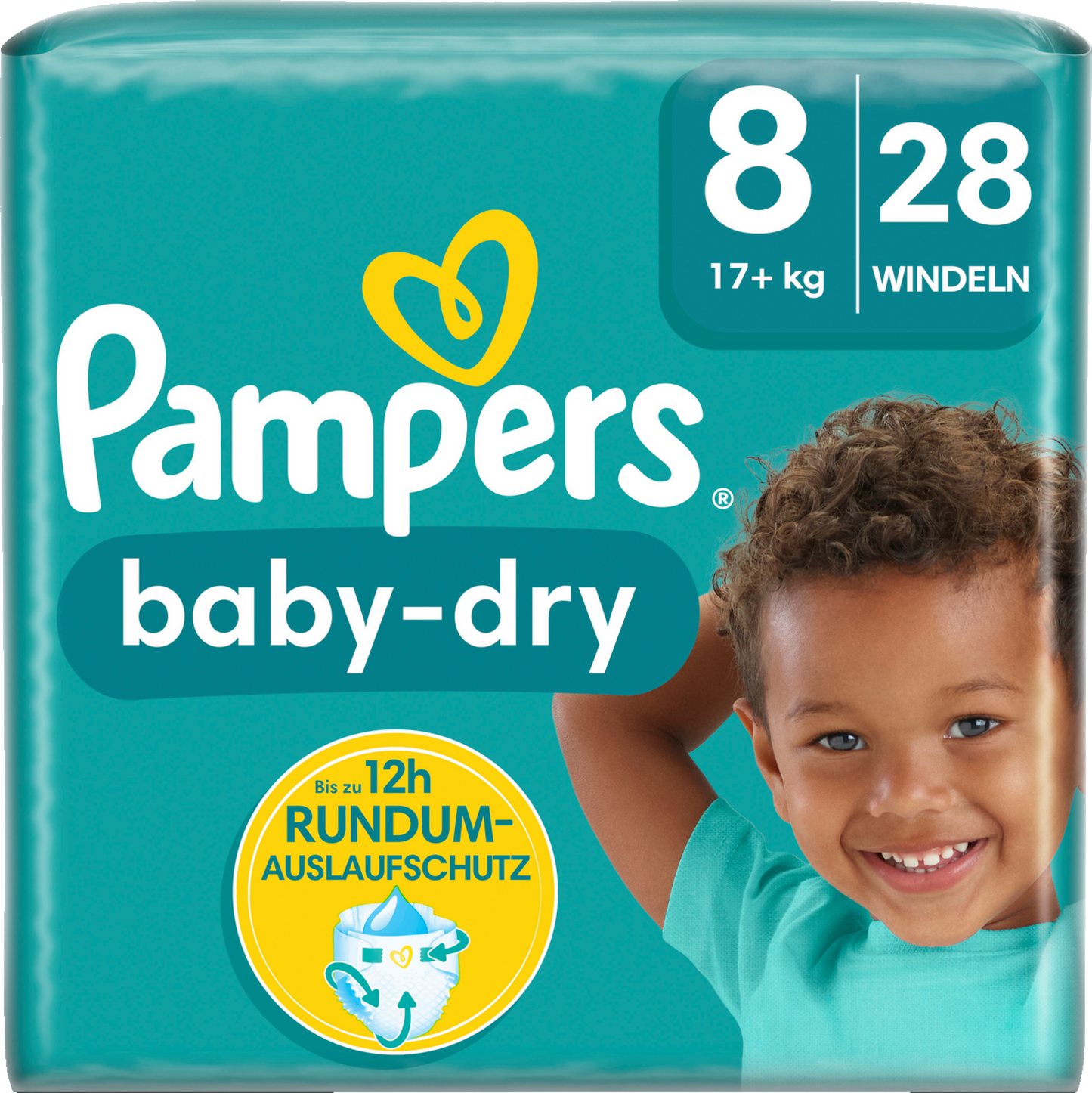 Pampers Baby Dry T8 Extra Large Plus 17+kg (28 pces) Sachet