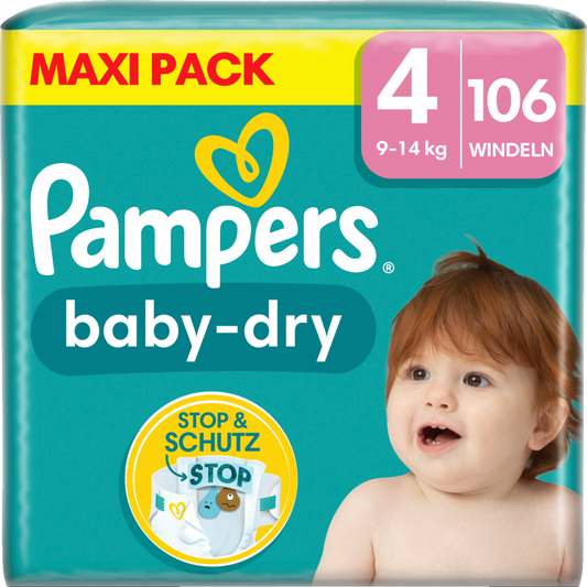 Pampers Baby-Dry T4 Maxi 9-14kg (106 pces) Maxi Pack