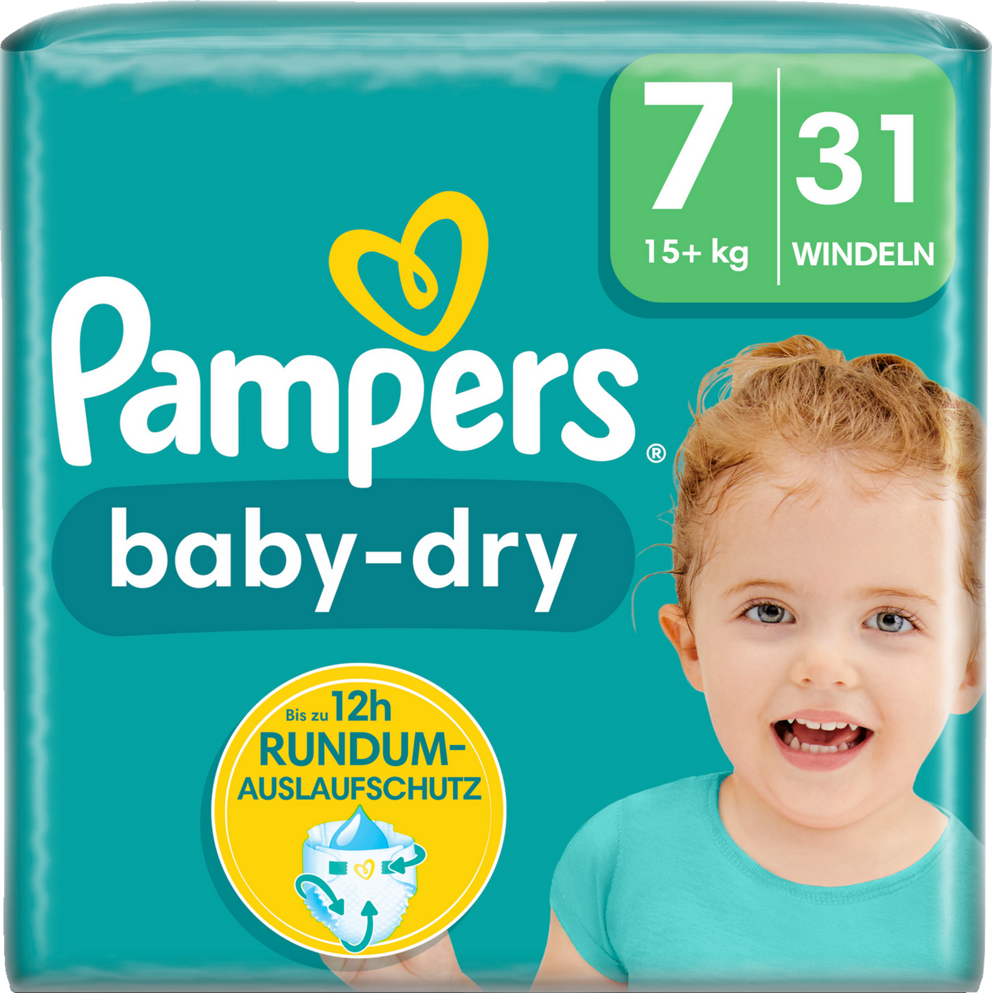 Pampers Baby-Dry T7 XXL 15+kg (31 pces) Sachet