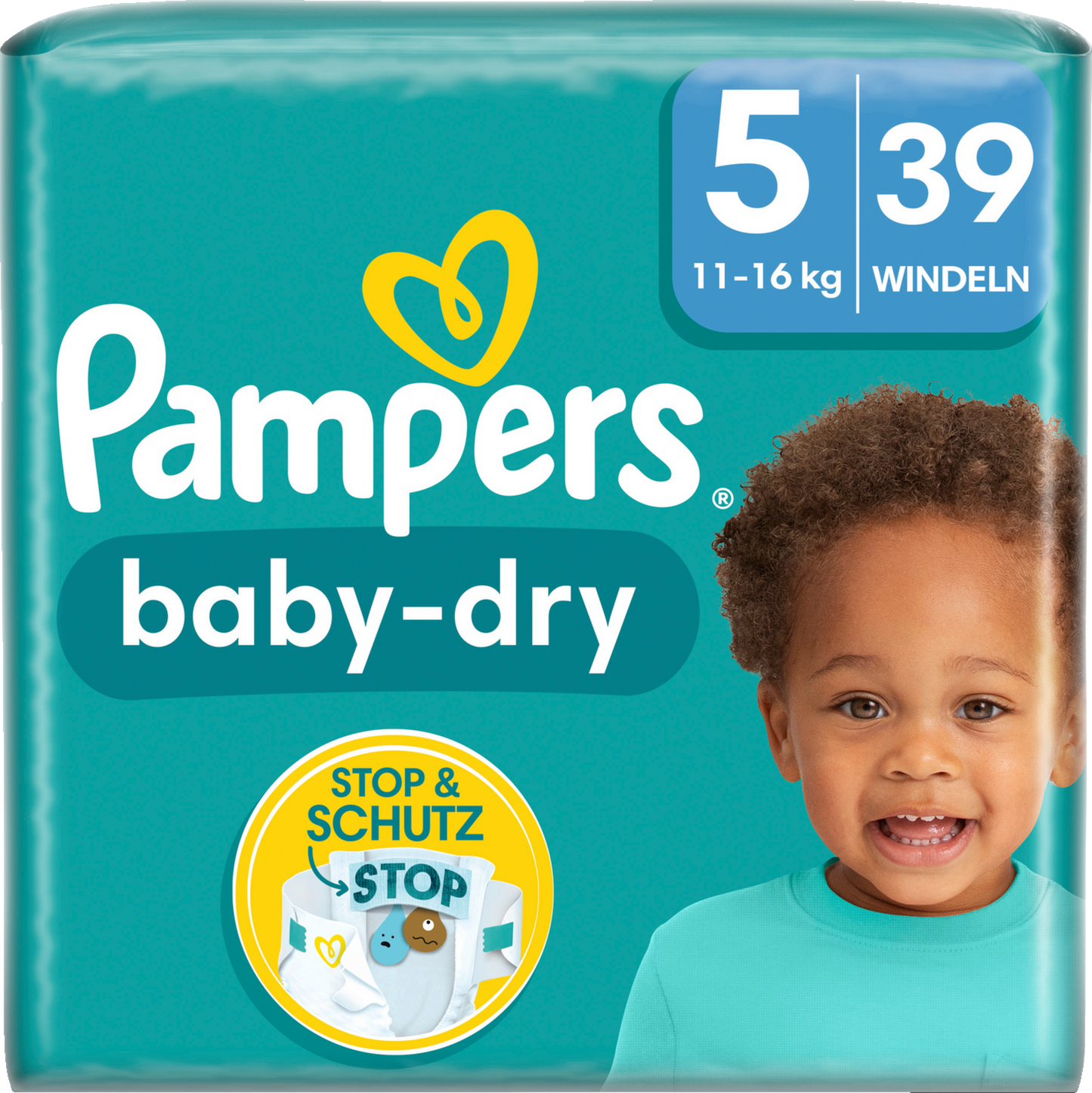 Pampers Baby-Dry T5 Junior 11-16kg (39 pces) Sachet