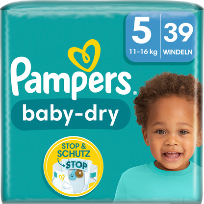 Pampers Baby-Dry T5 Junior 11-16kg (39 pces) Sachet