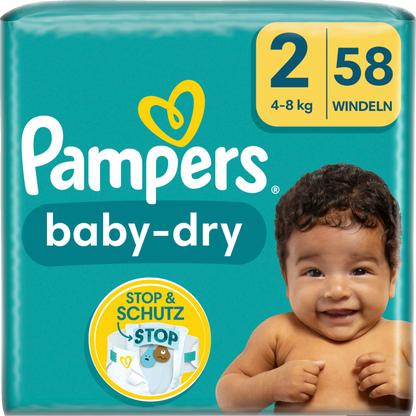 Pampers Baby-Dry T2 Mini 4-8kg (58 pces) Sachet