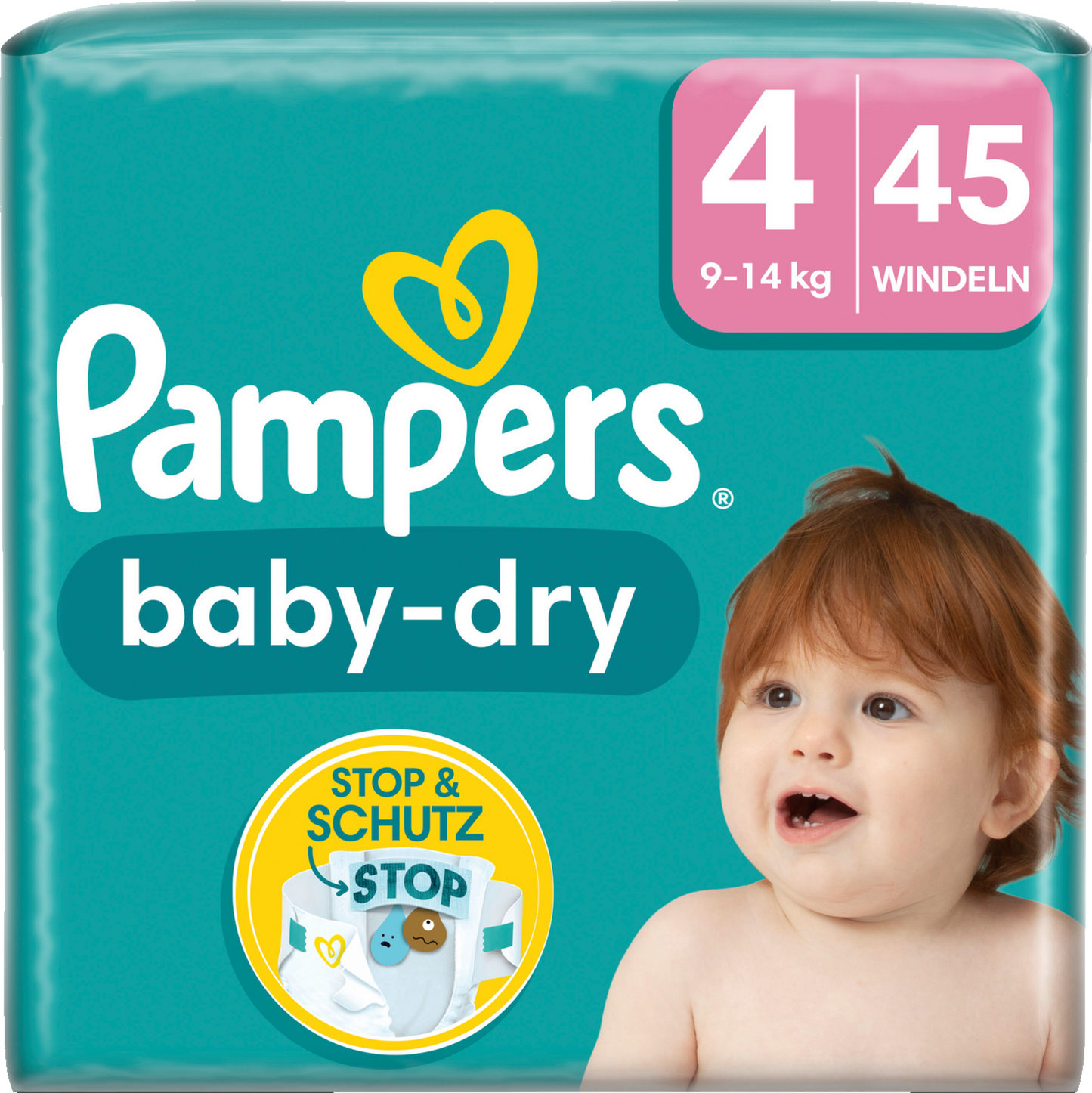 Pampers Baby-Dry T4 Maxi 9-14kg (45 pces) Sachet